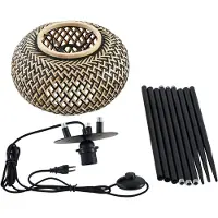 LINDBY Vloerlampe , Nerys, Hout, Woonkamer, Hout