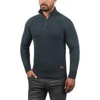 Blend Trui 'Ganbolf' donkerblauw / bruin / zilvergrijs