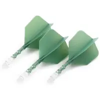 Cuesoul - ROST T19 Integrated Dart Flights - Big Wing - Green Clear