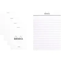 Rhodia Notitieblok - Schrijfblok - N12 - Gelijnd - 8,5x12 cm - 80g - wit - 80 vel - 10 stuks