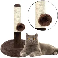 Lean Cat Scratcher Krabpaal Toren Donkerbruin 40 Cm X 30 Cm