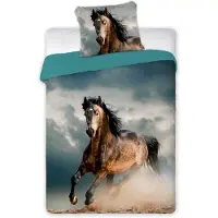 Faro Dekbedovertrek Paard Galop - katoen - eenpersoons (140x200 + 70x90 cm)