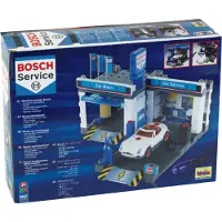 Bosch Toys Bosch car service autogarage - montagespeelgoed met hefbrug en wasstraat - 41x39x29 cm - blauw