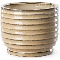 Eurofirany Decoratieve Pot 19 x 15 cm Lichtbruin Keramiek