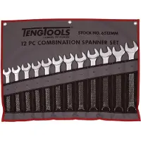 Teng Tools 6507AF 7-delige Ring-/steeksleutelset in roltas - Inches - 13/16"-1 1/4"