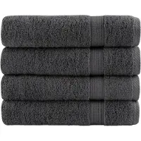 vidaXL Badhanddoeken SOLUND 4 st 600 g/m² 100x150 cm antraciet