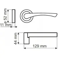 Gamet Iris DH-88A - Deurbeldrukker - Chrom + Geborsteld Nikkel - Modern Design - 12,9 cm