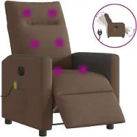 Syfax Massagestoel elektrisch verstelbaar stof bruin