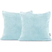 DecoKing Henry Sierkussen 45x45 cm - Blauw, Jacquard, Geometrisch