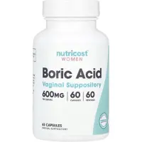 Nutricost , Vrouwen, Borzuur, Vaginale Suppositie, 600 mg, 60 Capsules