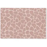 MuchoWow Deurmat 90x60 cm - Droogloopmat Giraffe - Lichtroze - Warm - Roze - Mat voor binnen - Schoonloopmat - Deurmatten met print - Inloopmat