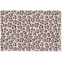 MuchoWow Deurmat 60x40 cm - Droogloopmat Vlekken - Beige - Luipaard - Mat voor binnen - Schoonloopmat - Deurmatten met print - Inloopmat