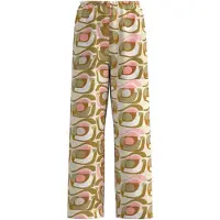 Mey Pyjamabroek 'Nostalgic Geo' beige / olijfgroen / rosa