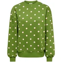 JDY Sweatshirt 'JDYTENA' groen / wit