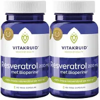 Vitakruid Resveratrol 200 mg - 2 x 60 vegacapsules - Voordeelverpakking