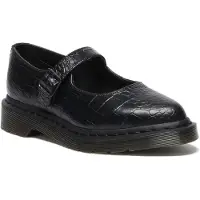 Dr. Martens Ballerina's Elphie MJ Mary Jane Shoe Black New Vibrance Croco dames - Zwart - 41