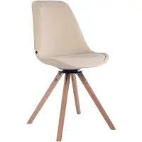 CLP Troyes Eetkamerstoel - Rond frame - Fluweel natura creme
