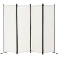 Vevor Room Divider Scheidingswand 4-delig scherm Vouwscherm voor kantoor Slaapkamer Eetkamer Studeerkamer Balkon Vrijstaande kamerverdeler (228 x 45 x 172,5 cm)