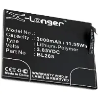 123accu Motorola BL265 accu (3.85V, 3000 mAh, huismerk)