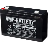 VMF SLA12-6 VRLA AGM Loodaccu (6V, 12 Ah, T1 terminal)