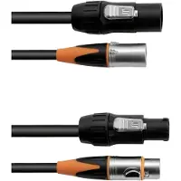 Eurolite Hybrid DMX Verbindingskabel [1x XLR-bus 3-polig - 1x XLR-bus 3-polig] 1.5 m