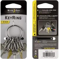 Nite Ize Unisex, Sleutelhanger, Sleutelhanger met karabijnhaak Ke, Zilver