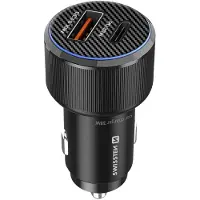 Swissten 38W Autolader - USB-C PD + USB-A - Snellader - Zwart