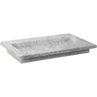 Forzalaqua Wastafel nova gekapt & gepolijst 60.5x51.5x9.5 cm carrara zonder kraangat