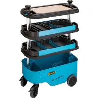 Hazet 166C Werkplaatswagen Plaatstaal Kleur (specifiek): Zwart, Blauw