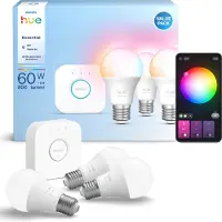 Philips Starter kit Ampoule connectée Hue Essential E27 ambiance Blanc et couleur