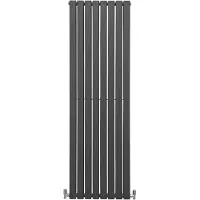 MonsterShop Design Radiator Sierradiator Verwarming - Antraciet - 1800 mm x 560 mm - Inclusief Schoonmaakborstel + Bevestigingsset - Plat Verticaal