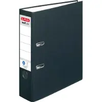 Herlitz maX,file nature plus Breed Ordner A4 80 mm Zwart 2 Ringen 10841369 Kunststof Reliëf Staand