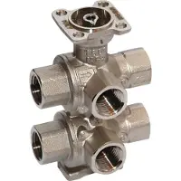 Belimo 6-Weg Regelklep Rp3/4 Kvs2.5/1.6 24VAC/DC 90s 0-10V 5Nm IP54 R3020-2P5-1P6-B2/LR24A-SZ