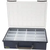Raaco Opslag box afm 33 8x26 1 cm h: 8 cm 16 verplaatsbare inzet boxen 1set gatgrootte 5 5x7 9x8 cm