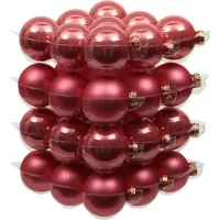 Othmar decorations 72x Kerstversiering kerstballen bubblegum roze van glas - 6 cm - mat/glans - Kerstboomversiering