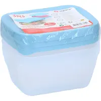 Alpina voedselopslagdoos, 3 stuks, 900 ml, transparant