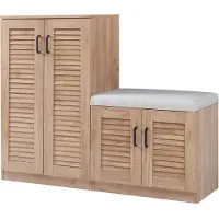 En.casa Schoenenkast Løten 97x120x36 cm eikenkleurig []
