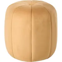 Beliani SELBY - Poef - Mosterdgeel - Fluweel