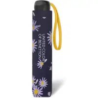 United Colors of Benetton Benetton Super Mini Parapluie Winddicht Bloemen Marineblauw