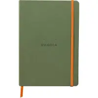 Rhodia Notitieboek Rhodia A5 lijn 80 vel 90gr saliegroen