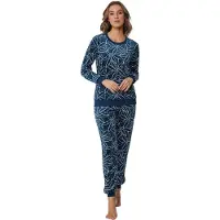 Pastunette Marineblauwe fleece pyjama | Maat 46