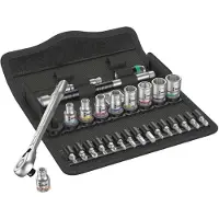 Wera 05004021001 8100 SA 11 Zyklop Metal Doppenset Met Omschakelpal - 1/4"