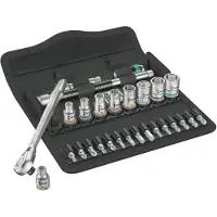 Wera 5004018001 8100 SA 8 Zyklop Metal Ratelset Met Omschakelpal - 1/4"