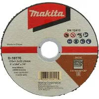 Makita D-18770 Doorslijpschijven -125x22,23x1.2mm - RVS (100 St)