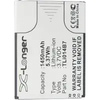 123accu TCL TLi014B7 / CAB14E0000C1 accu (1450 mAh, huismerk)