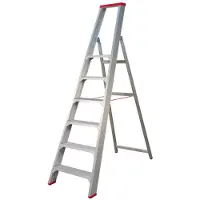 Kippers Rijssen 4741000106 SuperPRO Industrietrap - Enkel - Aluminium - 1 X 6 Treden - Max. Werkhoogte 3,45m