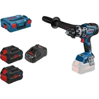 Bosch Professional GSB 18V-150 C Schroefklopboormachine - BITURBO - Met 2x 18 V accu's (8.0 Ah) en lader - in L-Boxx