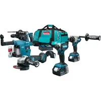 Makita DLX4194TX1 LXT 18V 4-Delige Combiset voor Allround tot Zwaar Boor-, Schroef- en Slijpwerk (gereedschapset)