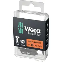 Wera 5057621001 1/4" Pozidrive Impaktor Bit - PZ2 X 25mm (10st)