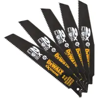 DeWalt Accessoires DT2301L-QZ Reciprozaagblad 152mm x 2.5mm (5 stuks) - DT2301L-QZ